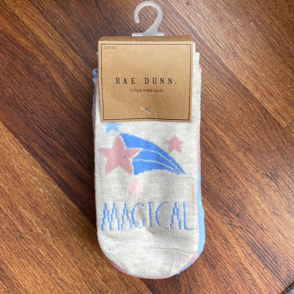 NWT RAE DUNN 10 pack Ankle Socks